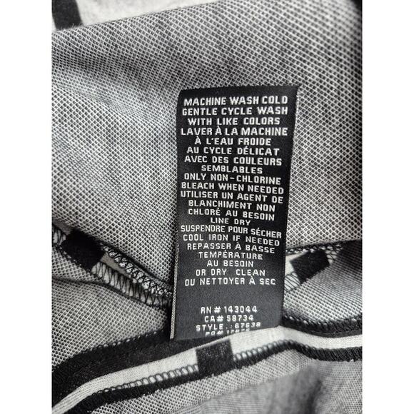 Bagatelle Collection Open Long Coatigan Gray/Black Windowpane Plaid Sz L - Picture 7 of 7